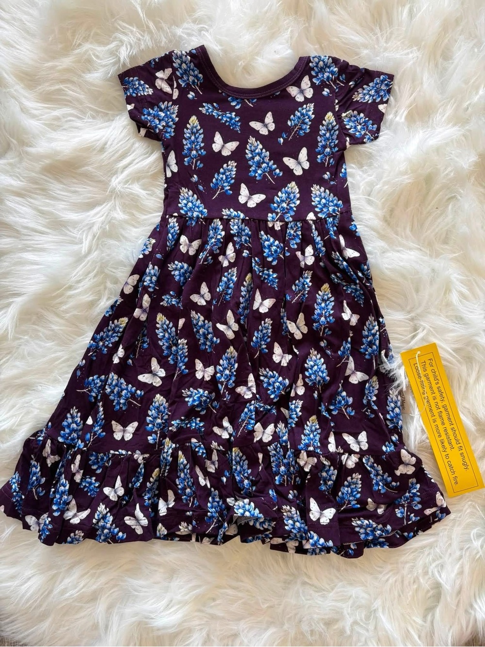 Bamboo Purple Butterfly Dress